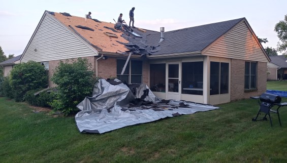 Shingle Roof Replacement During 1