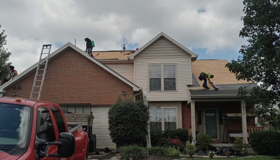 Shingle Roof Replacement House 1 During